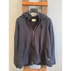 PACT Women's Charcoal Grey‎ Full Zip Hoodie Sweatshirt Size XL Organic Cotton